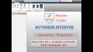 Inventor Practice No 1 Flange Coupling Part Diagram Nut