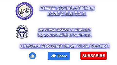EXTENSION OF REGISTRATION 5TH 3RD 1ST SEM (2ND PHASE) #bput #btech #bpharma #mtech #mba #mca
