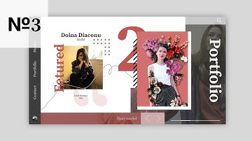 Web Design SpeedArt №3 - Model Portfolio [Adobe XD]