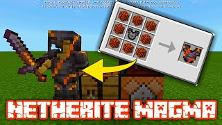 How to Craft a Magma Netherite Armors and Weapons in Minecraft Bedrock screenshot 2