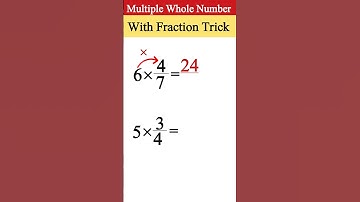 💯🤯 Whole Number Multiply by a Fraction Tricks #shorts #wholenumbers #fraction #tricks #multiply