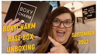 BOXY CHARM BASE BOX FOR SEPTEMBER 2022 UNBOXING AND REIVEW FROM TRY ON OF PRODUCTS!  ALL MAKEUP!!!