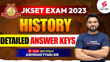 JK Set 2023 History Answer Key | JK SET History Exam Analysis | JK Set 2023 Cut off | Ashwani Sir