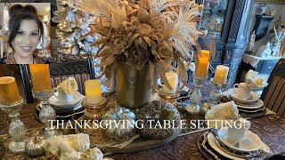 FALL/THANKSGIVING TABLE SETTING SET MY THANKSGIVING TABLE WITH ME!🍁🦃🍁 by Queen Beez Vintage 8,122 views 3 years ago 19 minutes