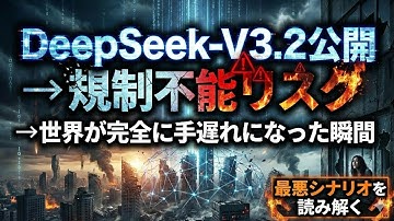 DeepSeek-V3.2公開→規制不能リスク→世界が完全に手遅れに【最悪シナリオを読み解く】