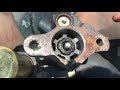 removing master cylinder pushrod, spring, and spring retainer from old hydroboost