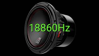 Tone frequency 18860Hz. Test your hearing! speakers/headphones/subwoofer