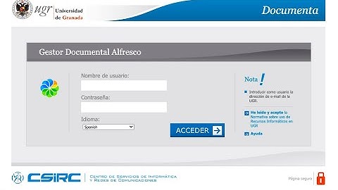 Documenta (Gestor Documental Alfresco en la UGR)