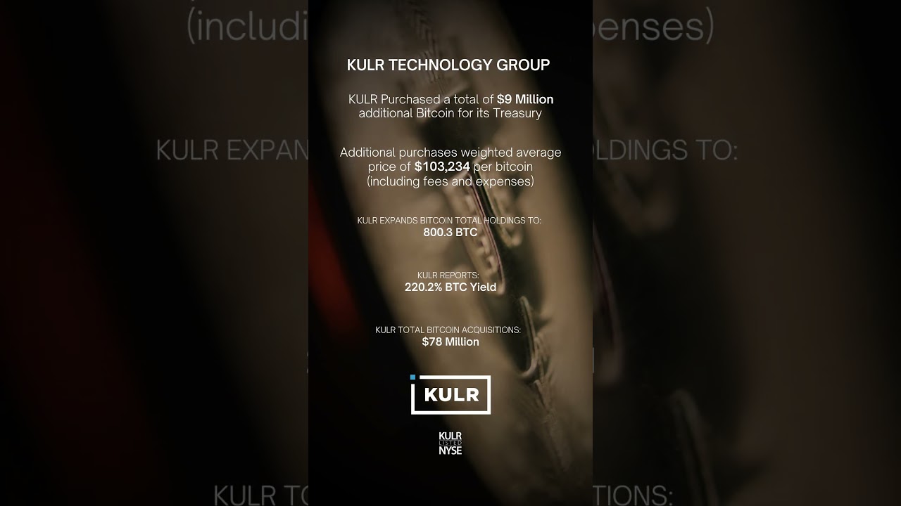 KULR has acquired 83.3 BTC for ~ 9 million - YouTube