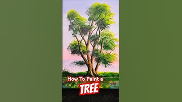 how to paint a simple tree 🌳 #shortsart #howtopaint