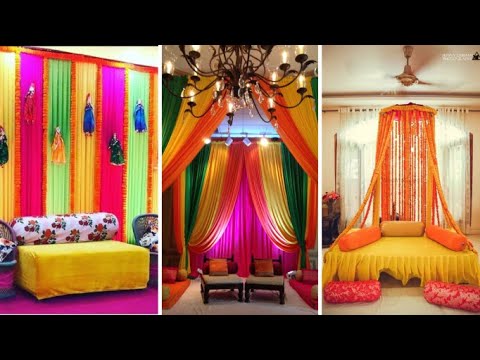 Photo of Floral decor for the home could be the best for mehndi function. | Mehndi  stage decor, Desi wedding decor, Wedding decor elegant