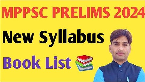 Mppsc prelims 2024 New Syllabus book list।।