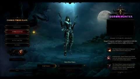 Diablo 3 beta - Character creation screen