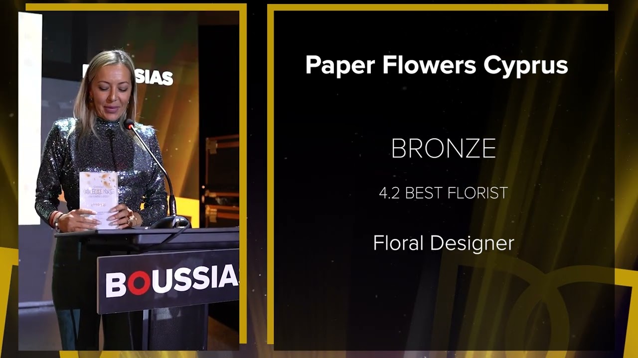 Wedding Awards '22 Winner - Paper Flowers Cyprus