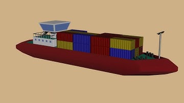 Blender Supply Chain Animation: Container Barge