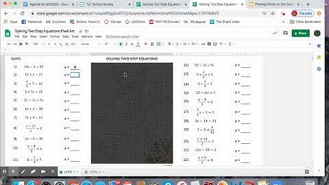 Pixel Art Project: Solve 2 Step Equations