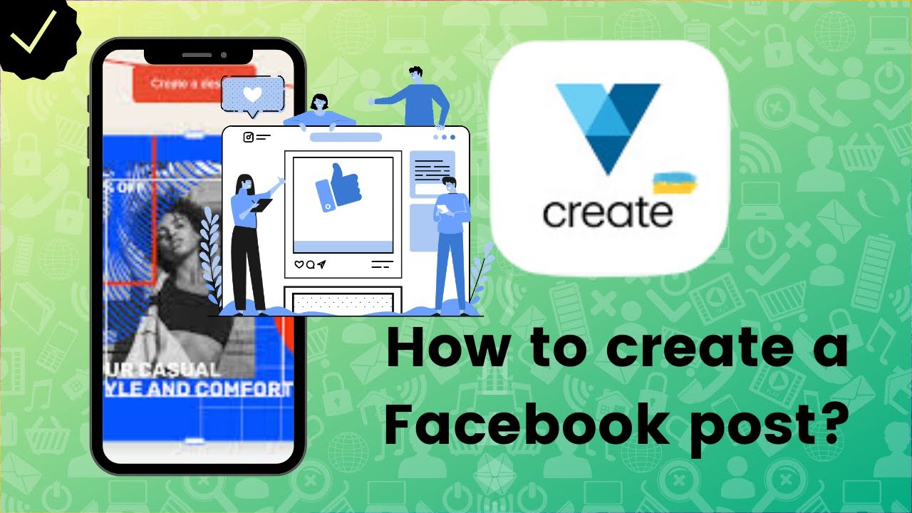 How to create a Facebook post on VistaCreate? - YouTube
