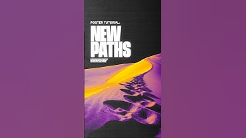 Poster Design Tutorial - New Paths 🖥️ use gradient maps to create this space-like look. #design