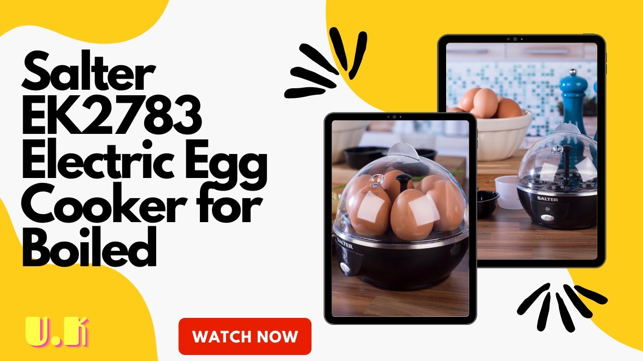 Salter EK2783 Electric Egg Cooker for Boiled & Poached, Ideal for Soft ...