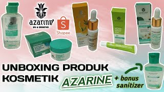 shopee haul||UNBOXING PRODUK KOSMETIK AZARINE   free hand sanitizer#ByUniDevi