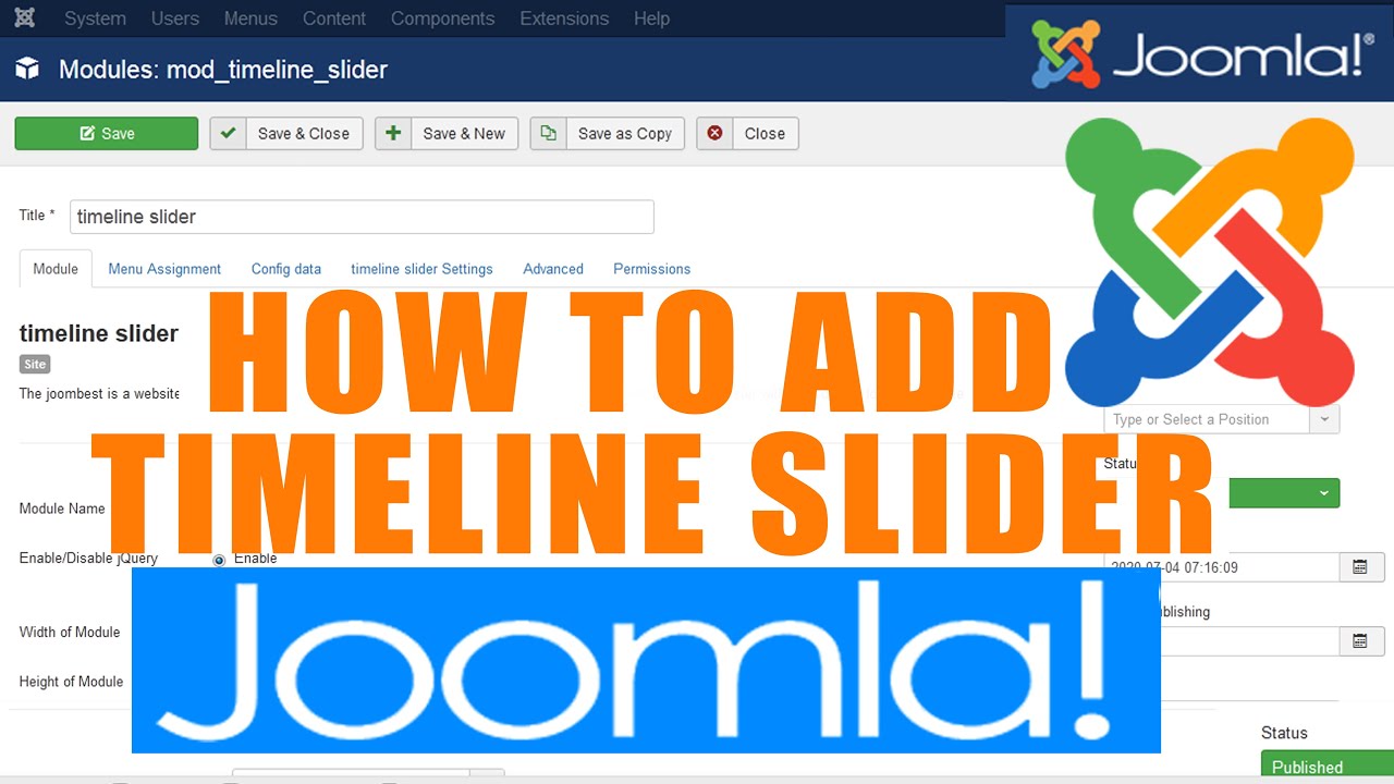 How to Add a Slider for a timeline in Joomla? YouTube