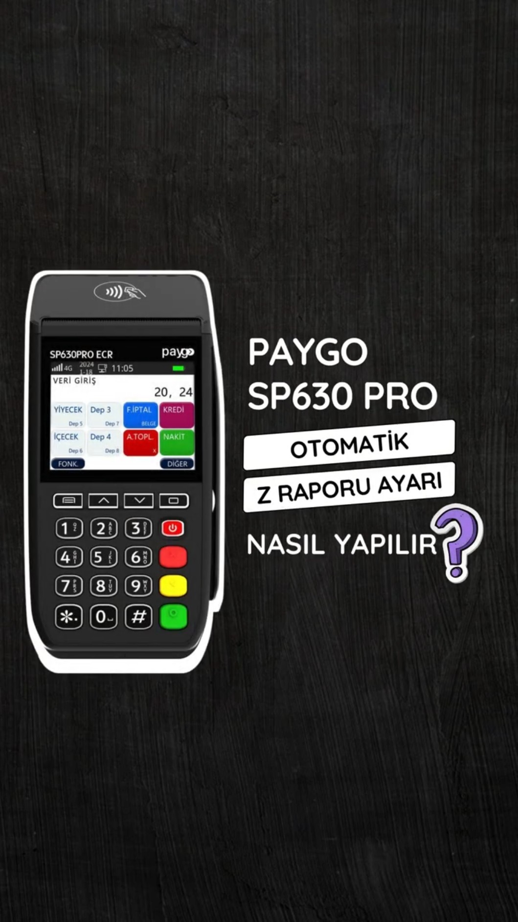 Paygo SP630 PRO POS Cihazında Otomatik Z Raporu Ayarı Nasıl