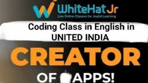 White Hat Junior Demo trial  Class How to Make a Software Game Android Windows 2022