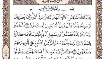 سورة المنافقون / محمد صديق المنشاوي