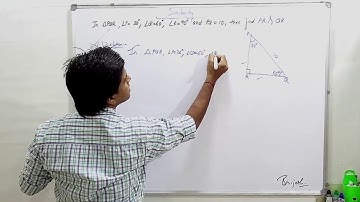 86: Similarity: In △PQR, ∠P = 30 °,∠Q=60 °, ∠R=90° and PQ=10 then find PR and QR.