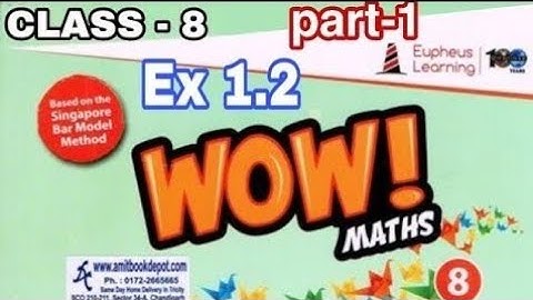 Class 8 Ex 1.2 Wow Maths Book Ex 1 Solution Rational Number Cbse/Icse Vishu Tutorial