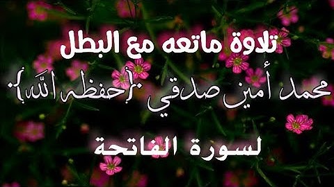 #عدنا بإذنه تعالى سورة الفاتحه ﴿اللهم إجعلها فاتحة خير﴾🌹 البطل محمد امين صدقي🌹