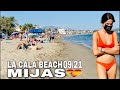 LA CALA DE MIJAS SPAIN BEACH WALK IN SEPTEMBER 2021, Latest Summer Beach Walk Updates 2021 [4K]