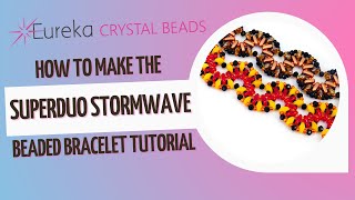 How to Make the Beaded Stormwave Bracelet w/ Bar Beads &amp; SuperDuo Beads | Free Beading Tutorial