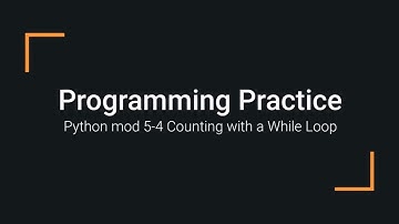 Python Practice Programming  Module 5-4 Using a While Loop to Display Odd Numbers