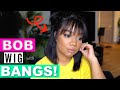 AFFORDABLE BOB WIG W/ WISPY BANGS🔥 | QUICK INSTALL + STYLING | TINASHE HAIR