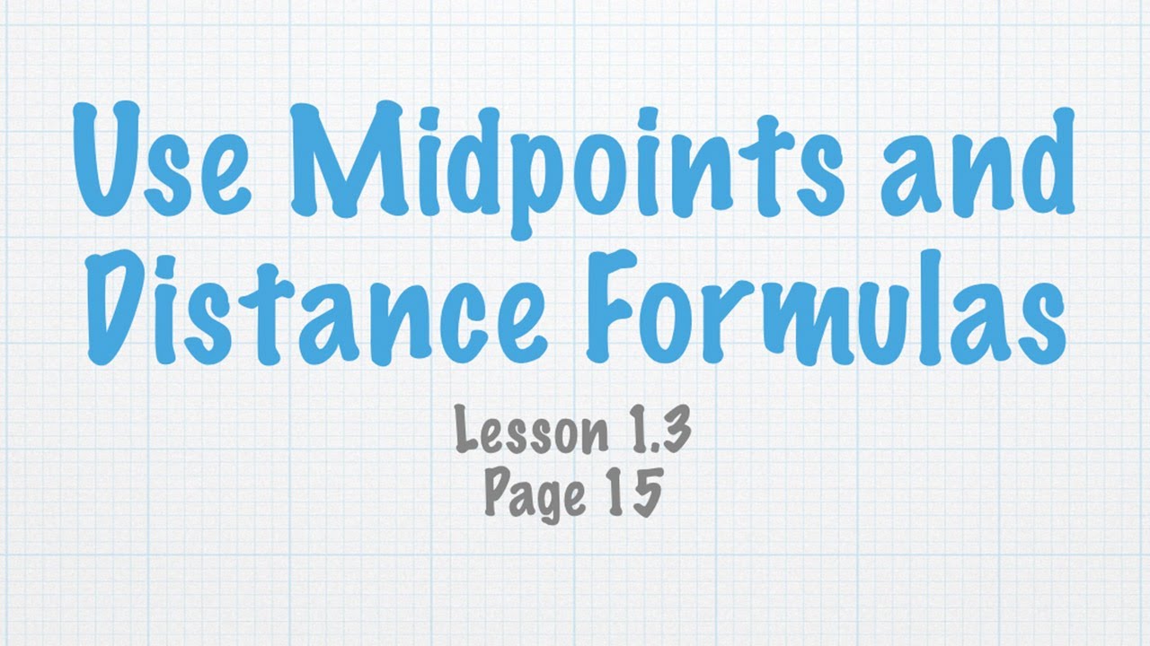 Finding Midpoints And Distance Worksheet Answers