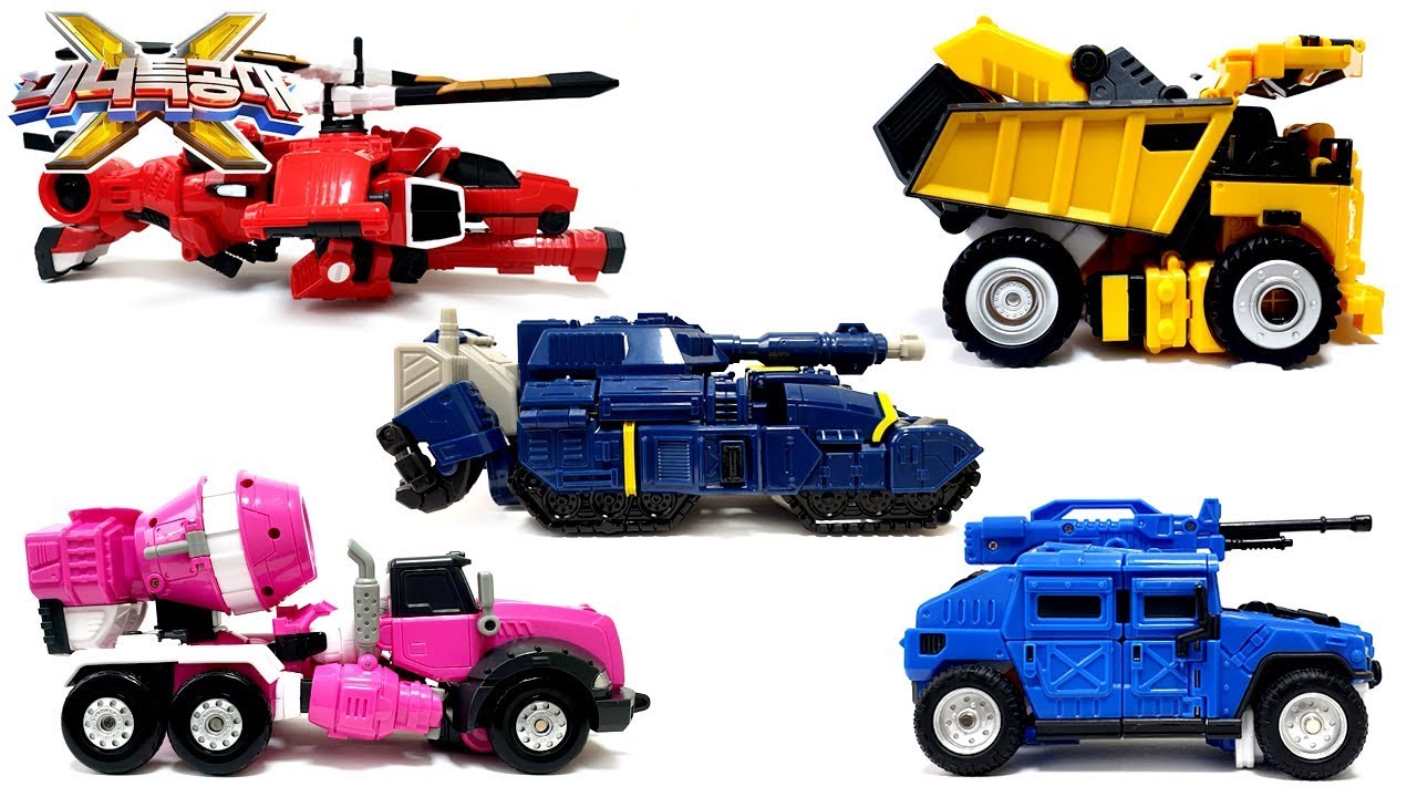 미니특공대X 펜타트론 출동! 펜타X봇 볼트 새미 루시 맥스 리오와 지진 공룡을 무찔러요! Miniforce X