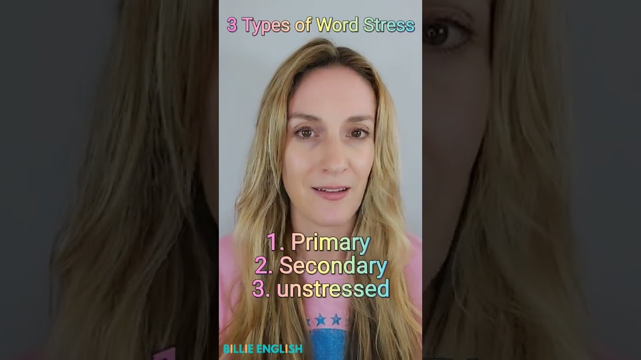 ⁣👉 3 Types of Word Stress: primary, secondary & unstressed syllables 😁💬  #pronunciation #learnenglish