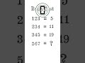 Only genius minds can solve this math puzzle! 🧠#BrainTest #MathPuzzle #LogicQuiz #PuzzleChallenge