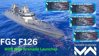 FGS F126 - With M270 MLRS (270mm) New Event Grenade Launcher - Modern Warships
