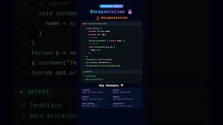 Java Encapsulation | Explained in 30 Seconds! #shorts #quiz #interview #oop  @TechStackWithHema-l4s