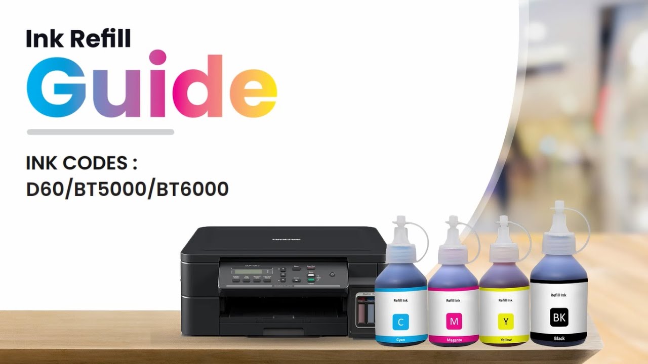 How to Refill Brother Printer Ink | Refill Ink Brother Printer | D60 Ink and BT5000/BT6000 Ink