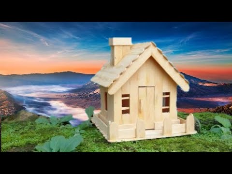  Membuat  miniatur  rumah  dari  stik es krim building 