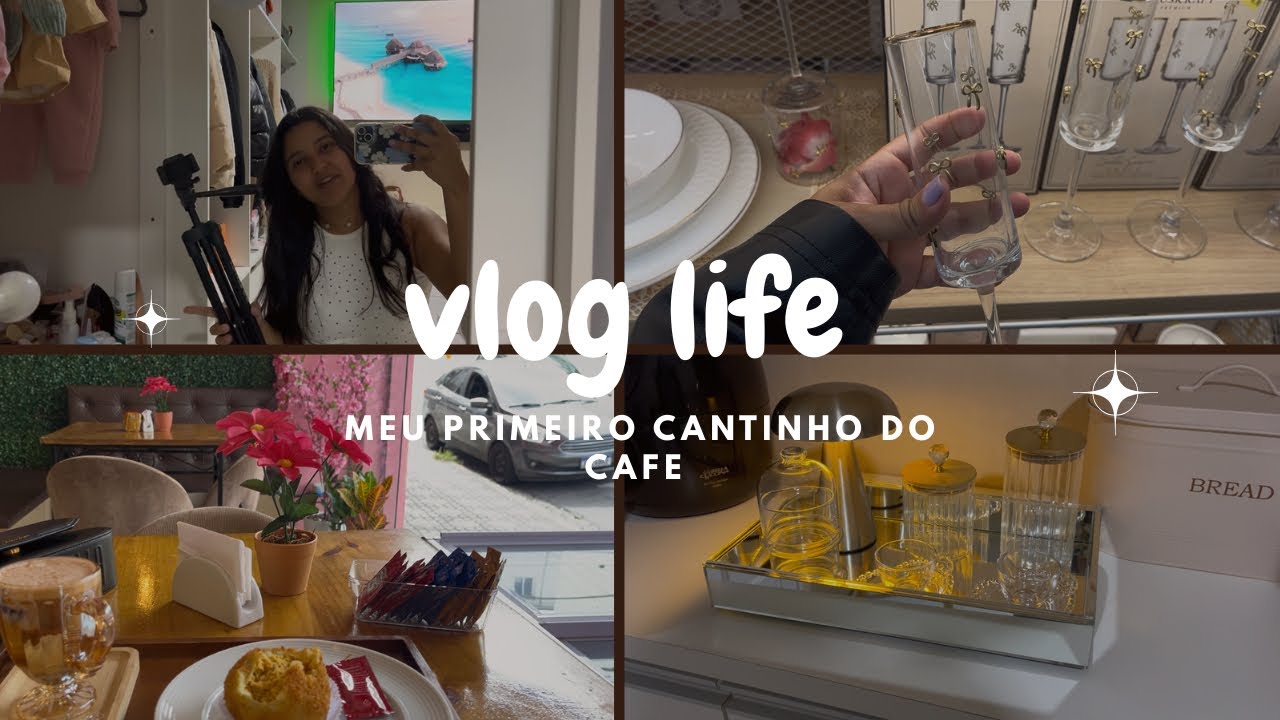 Achei um luxo meu novo cantinho do café ,comprinhas Shein ,Shopee #vlogcomigo 