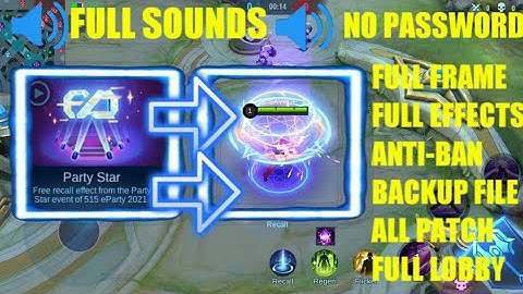 MLBB 515 PARTY STAR RECALL INTO SEAL OF ANVIL CRAWLERS FULL SOUND WITH BACKUP FILE NO PASSWORD