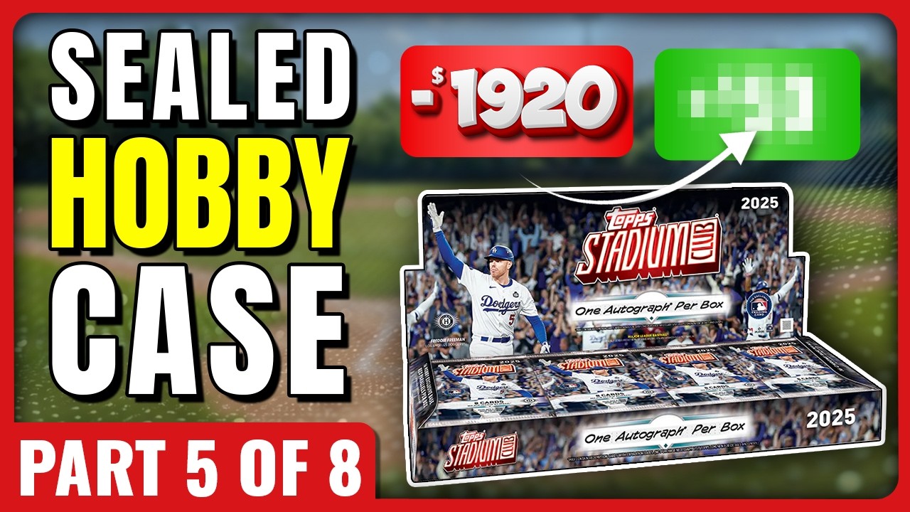 ANOTHER EXTRA AUTO!🚨FULL CASE PROFIT CHALLENGE🚨2025 TOPPS STADIUM CLUB HOBBY CASE PART 5 OF 8