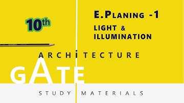 Architecture Gate study material - 10 (Light & Illumination)- Environmental Planning-1