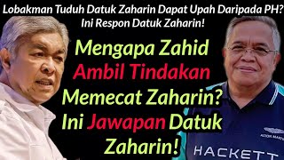 Datuk Zaharin Dapat Wang Daripada PH? Ini Respon Datuk Zaharin