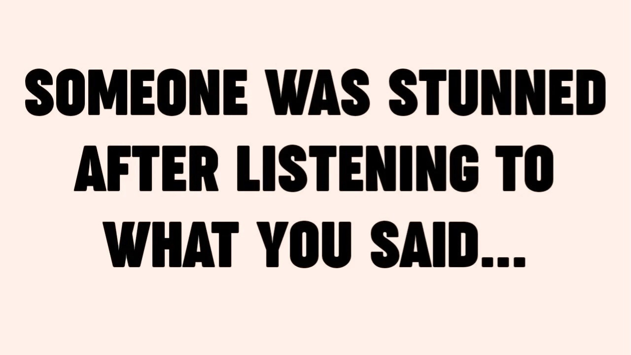 💸 SOMEONE WAS STUNNED AFTER LISTENING TO WHAT YOU SAID...