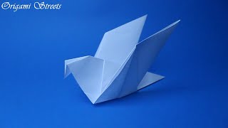 Как сделать голубя из бумаги. Оригами голубь